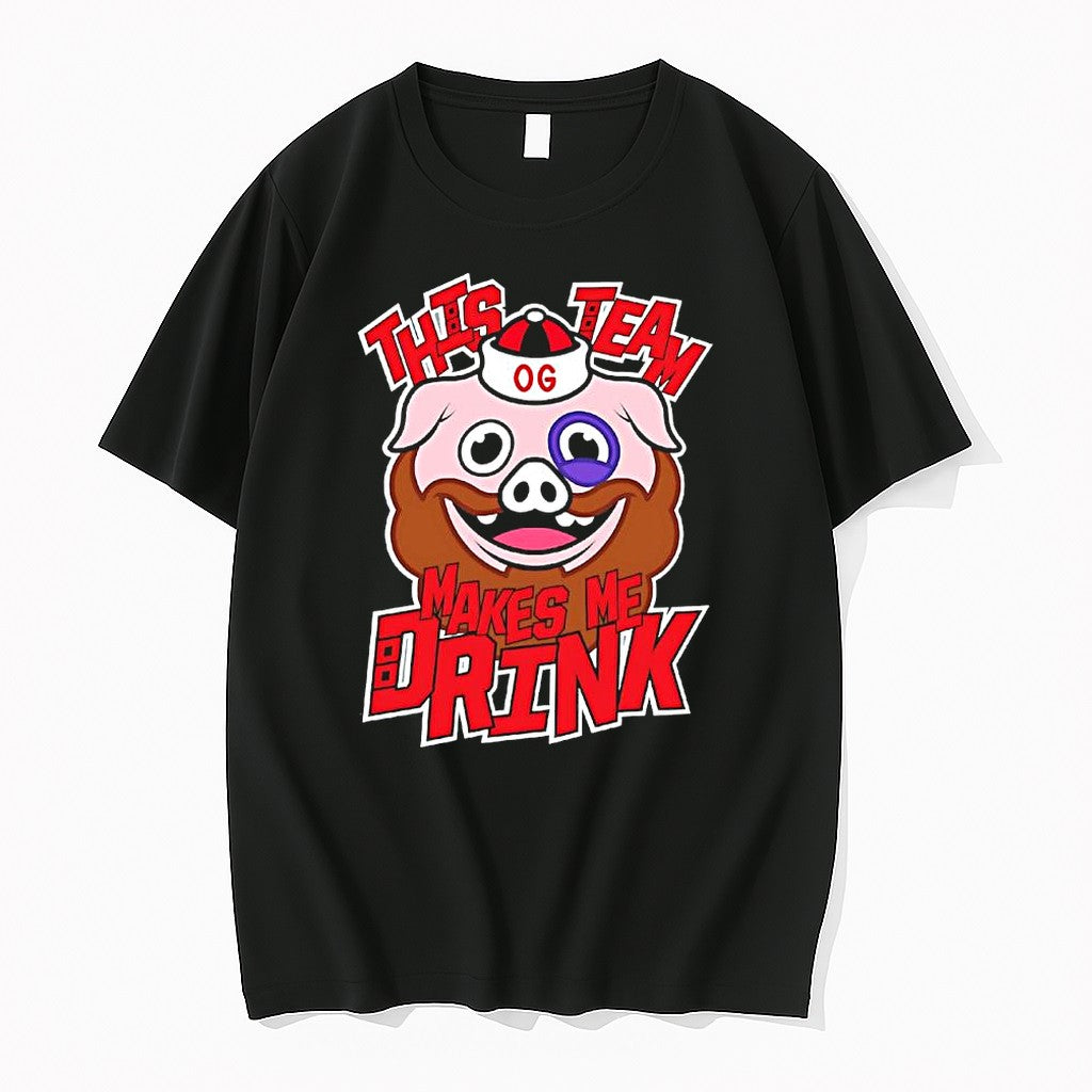 Original Og Bearded Pig This Team Make Me Drink Tshirts Jpg Unisex T-shirt, Sweatshirt, Hoodie, Long Sleeve Tee - T-Shirt, Sweatshirt, Hoodie