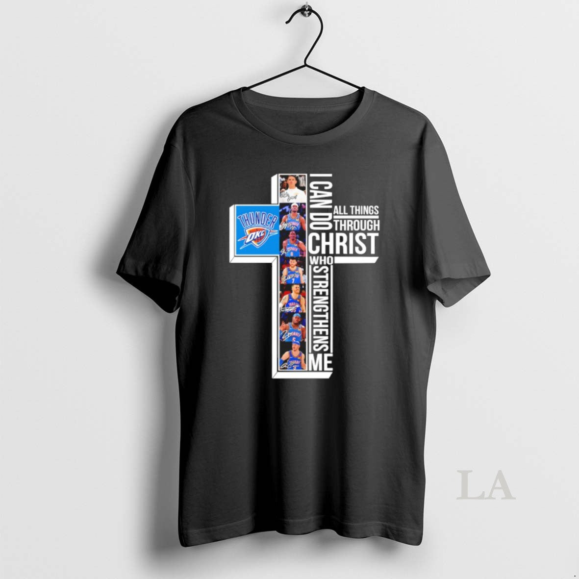 Original Oklahoma City Thunder I Can Do All Things Through Christ Who Strengthens Me Unisex T-shirt, Sweatshirt, Hoodie, Long Sleeve Tee - T-Shirt, Sweatshirt, Hoodie