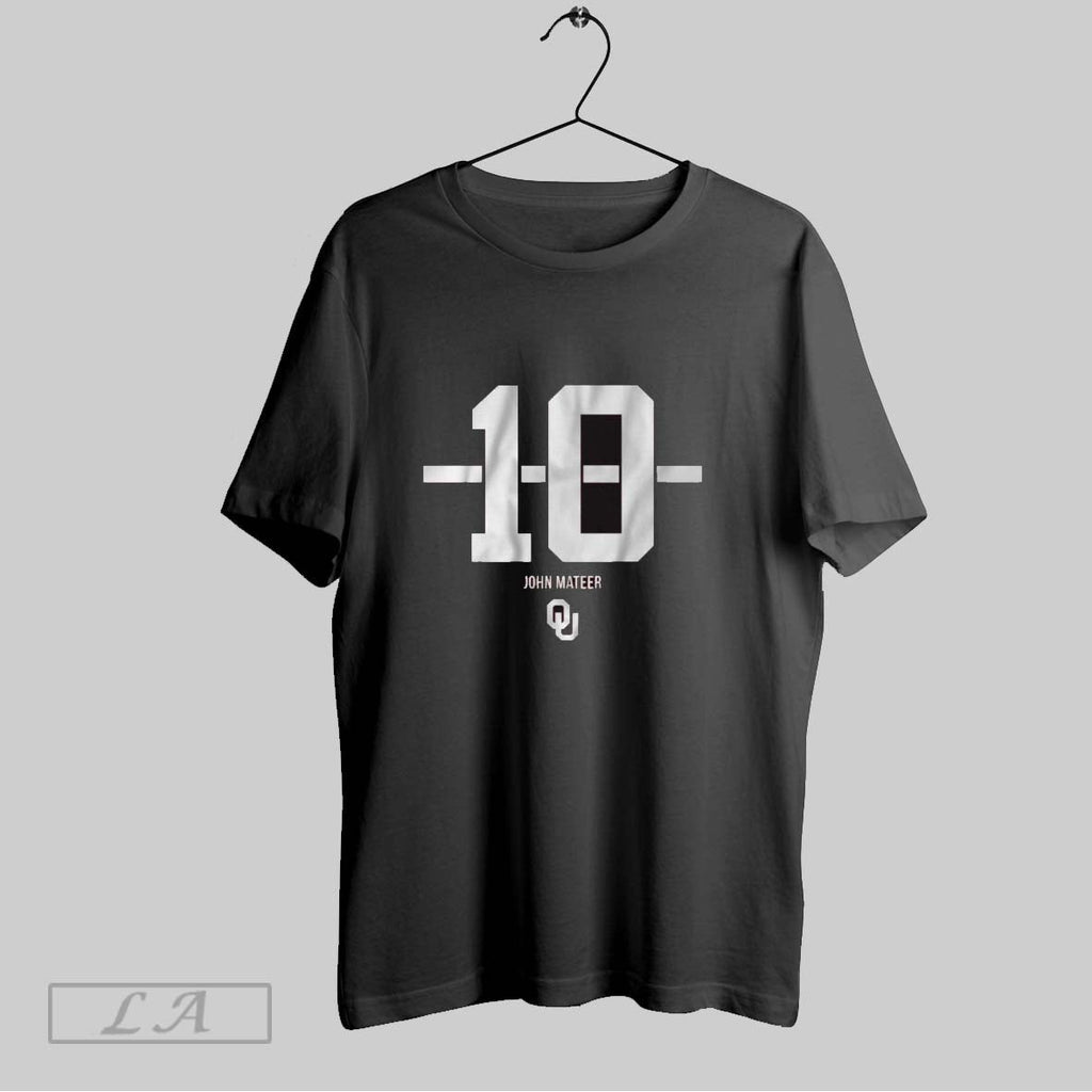 Original Oklahoma Sooners Football Ncaa John Mateer 10 Stripe Unisex T-shirt, Sweatshirt, Hoodie, Long Sleeve Tee - T-Shirt, Sweatshirt, Hoodie