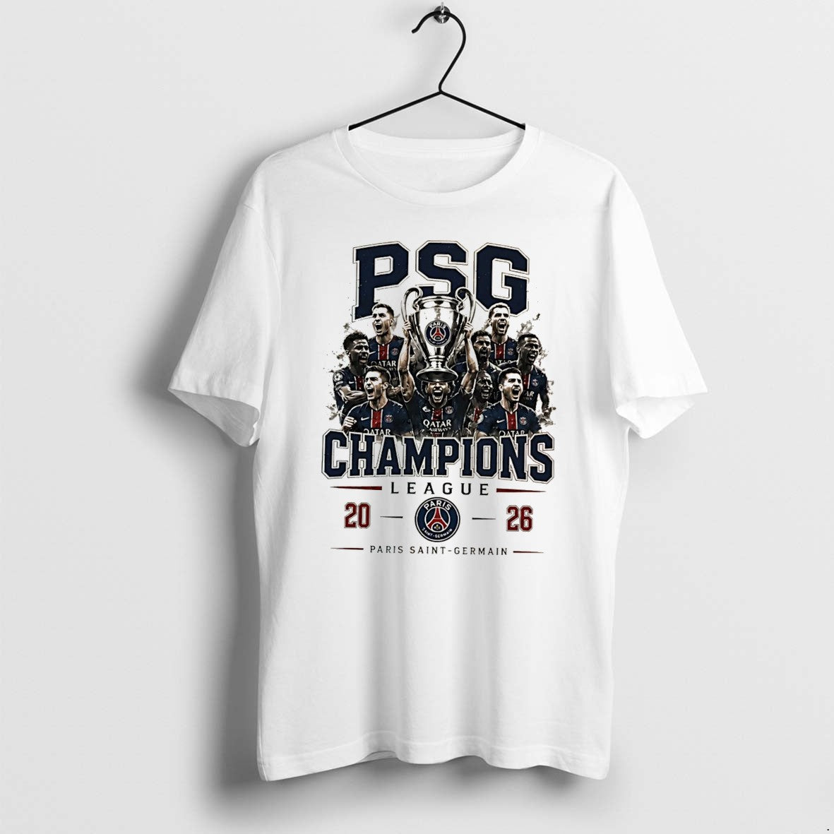 Original Psg Champions League Winners 2026 Tee Tshirts Jpg Unisex T-shirt, Sweatshirt, Hoodie, Long Sleeve Tee - T-Shirt, Sweatshirt, Hoodie