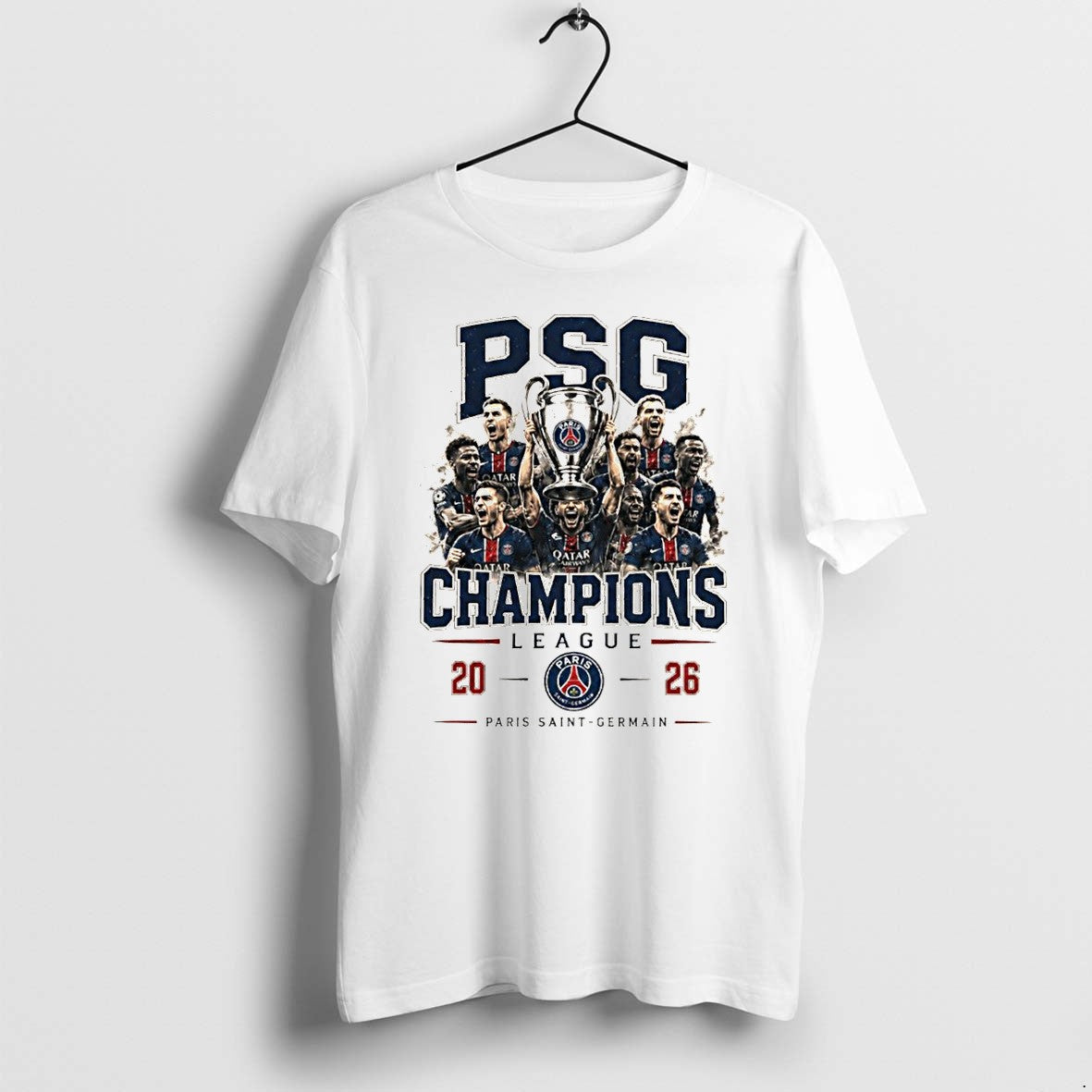 Original Paris Saint Germain Ucl Champions Football Psg Trophy Tshirts Jpg Unisex T-shirt, Sweatshirt, Hoodie, Long Sleeve Tee - T-Shirt, Sweatshirt, Hoodie