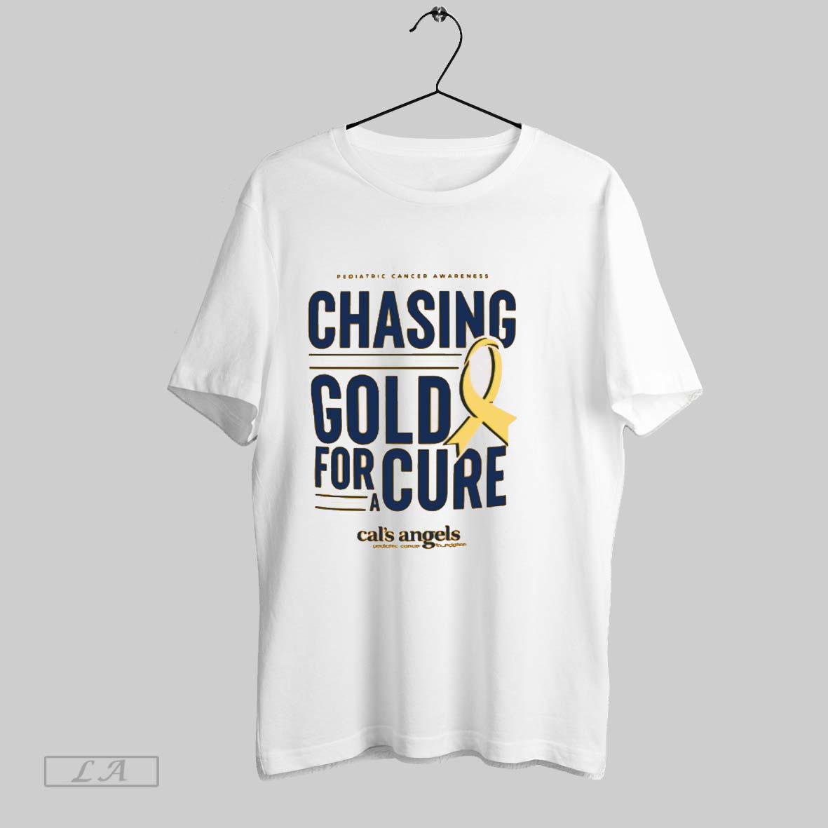 Original Pediatric Cancer Awareness Chasing Gold For Cure Cals Angels Pediatric Cancer Foundation Naperville North - T-Shirt, Sweatshirt, Hoodie