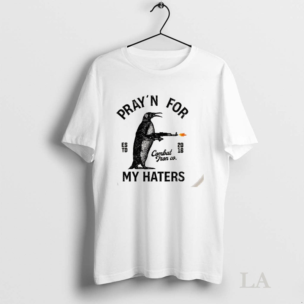 Original Penguin Prayn For My Haters Est 2016 Combat Tronco Unisex T-shirt, Sweatshirt, Hoodie, Long Sleeve Tee - T-Shirt, Sweatshirt, Hoodie