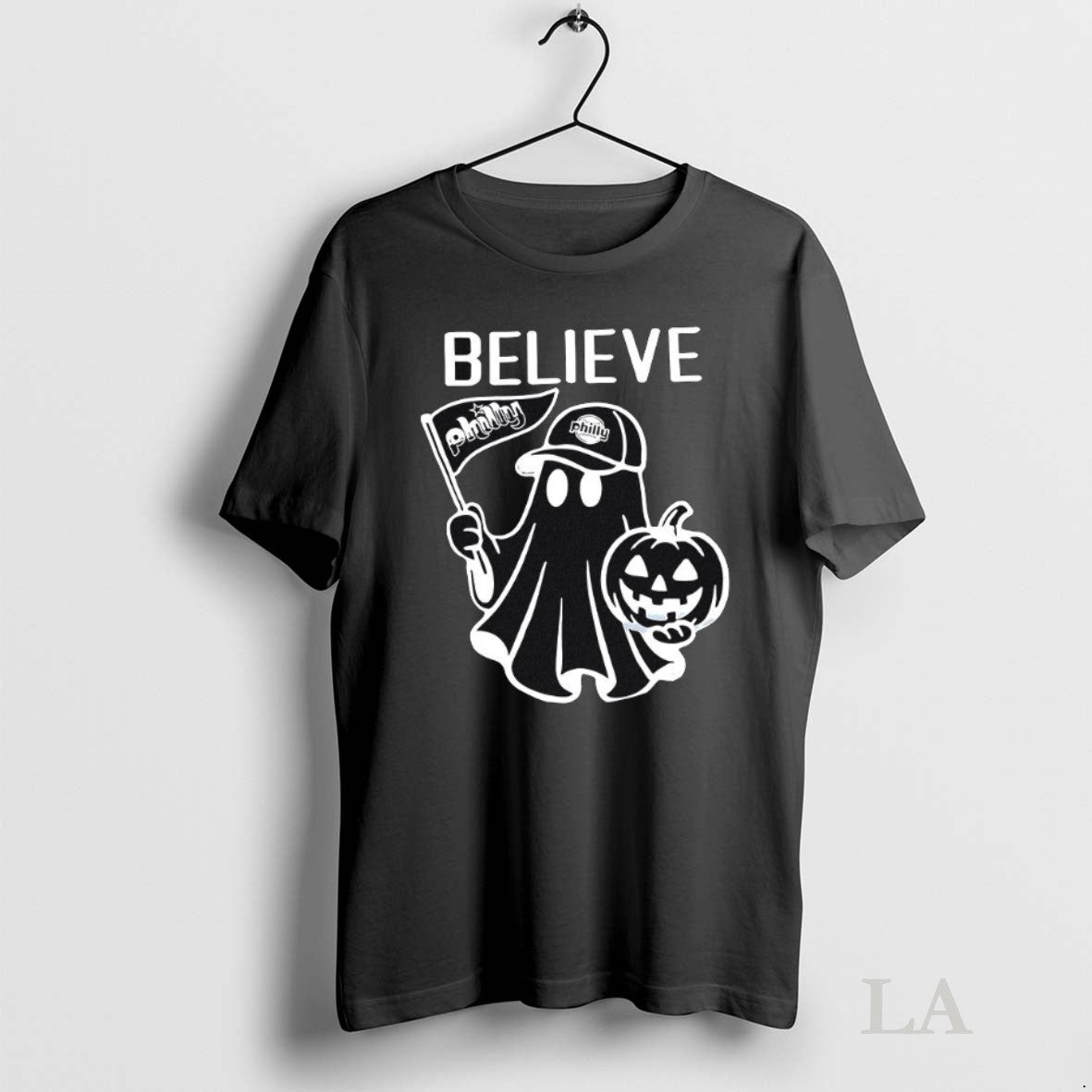 Original Philadelphia Phillies Red October Halloween Believe Ghost Unisex T-shirt, Sweatshirt, Hoodie, Long Sleeve Tee - T-Shirt, Sweatshirt, Hoodie