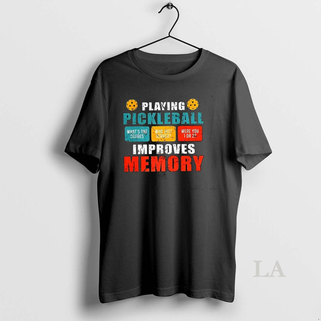 Original Playing Pickleball Improves Memory Whats Saucers Vintage T-Shirts, Hoodie, Sweatshirt - T-Shirt, Sweatshirt, Hoodie