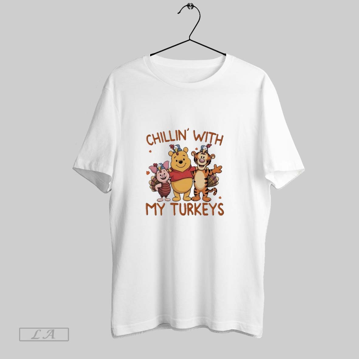 Original Pooh With Friend Chillin With My Turkeys Unisex T-shirt, Sweatshirt, Hoodie, Long Sleeve Tee - T-Shirt, Sweatshirt, Hoodie