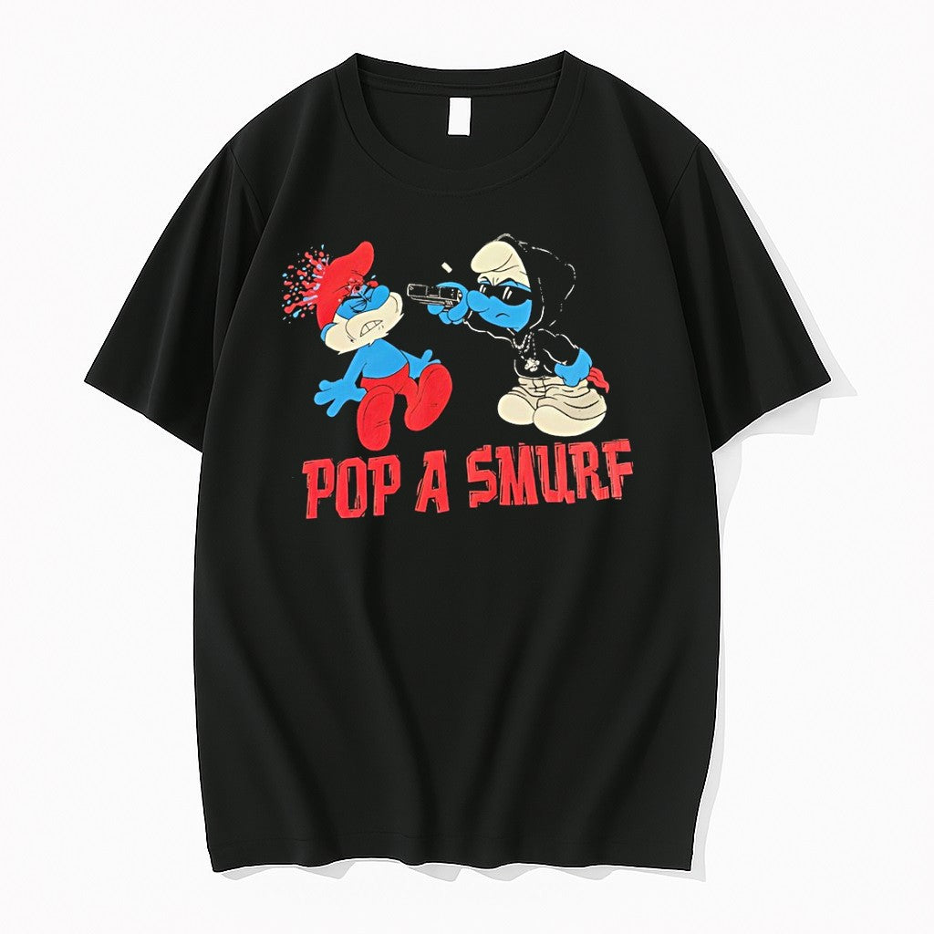 Original Pop A Smurf Cartoon Tshirts Jpg Unisex T-shirt, Sweatshirt, Hoodie, Long Sleeve Tee - T-Shirt, Sweatshirt, Hoodie