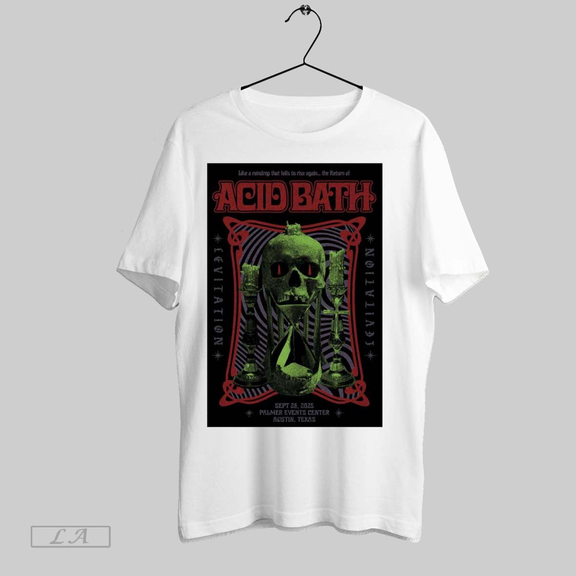 Original Poster Acid Bath Palmer Events Center Austin Texas September 26 2025 Unisex T-shirt, Sweatshirt, Hoodie, Long Sleeve Tee - T-Shirt, Sweatshirt, Hoodie