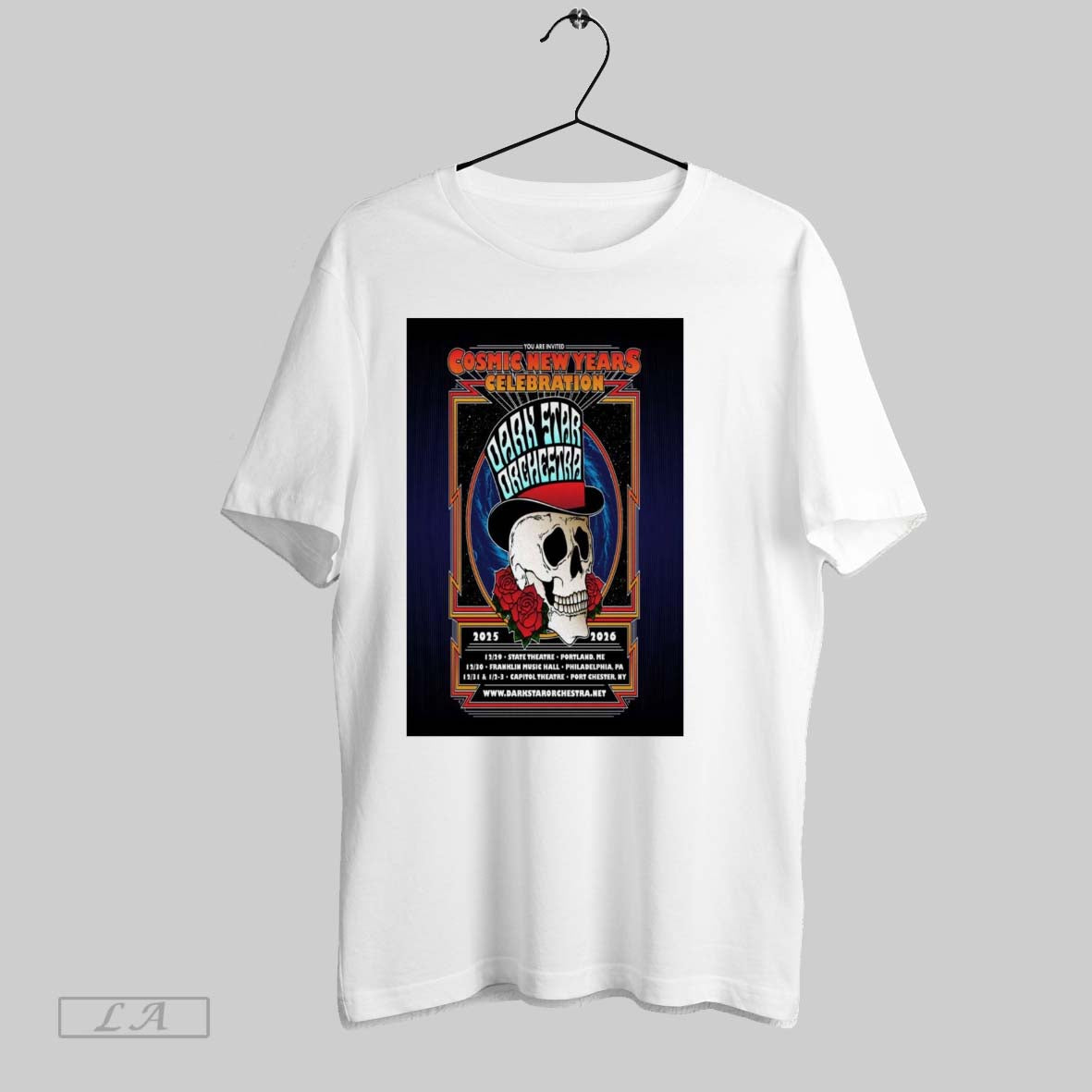 Original Poster Cosmic New Years Celebration Dark Star Orchestra December 29 2025 Portland Me - T-Shirt, Sweatshirt, Hoodie