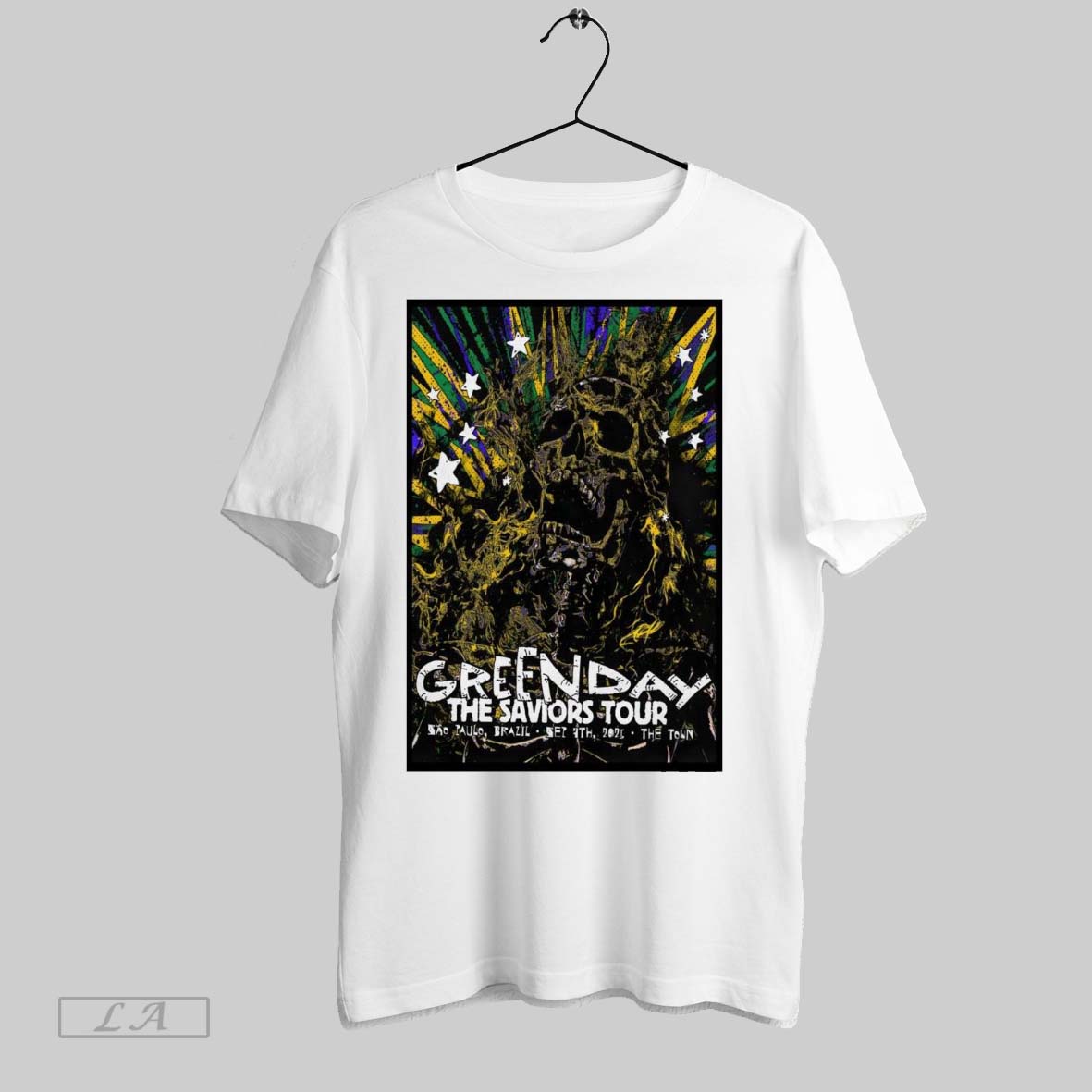 Original Poster Green Day The Saviors Tour The Town Sao Paulo Brazil September 7 2025 Unisex T-shirt, Sweatshirt, Hoodie, Long Sleeve Tee - T-Shirt, Sweatshirt, Hoodie