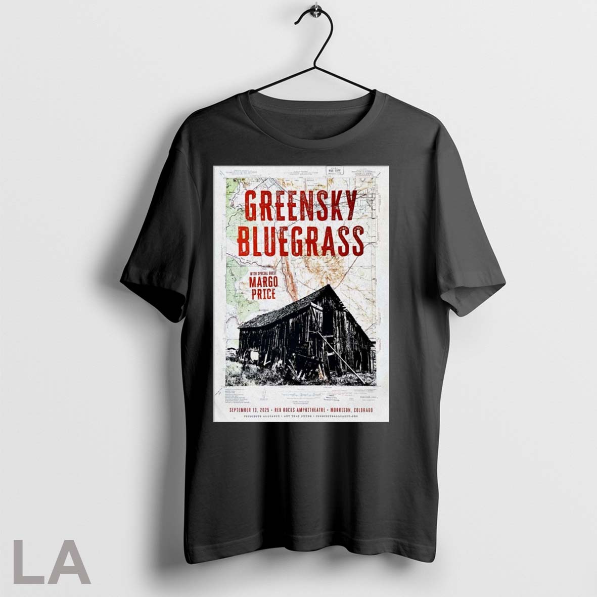Original Poster Greensky Bluegrass September 13 2025 Red Rocks Amphitheatre In Morrison Co - T-Shirt, Sweatshirt, Hoodie