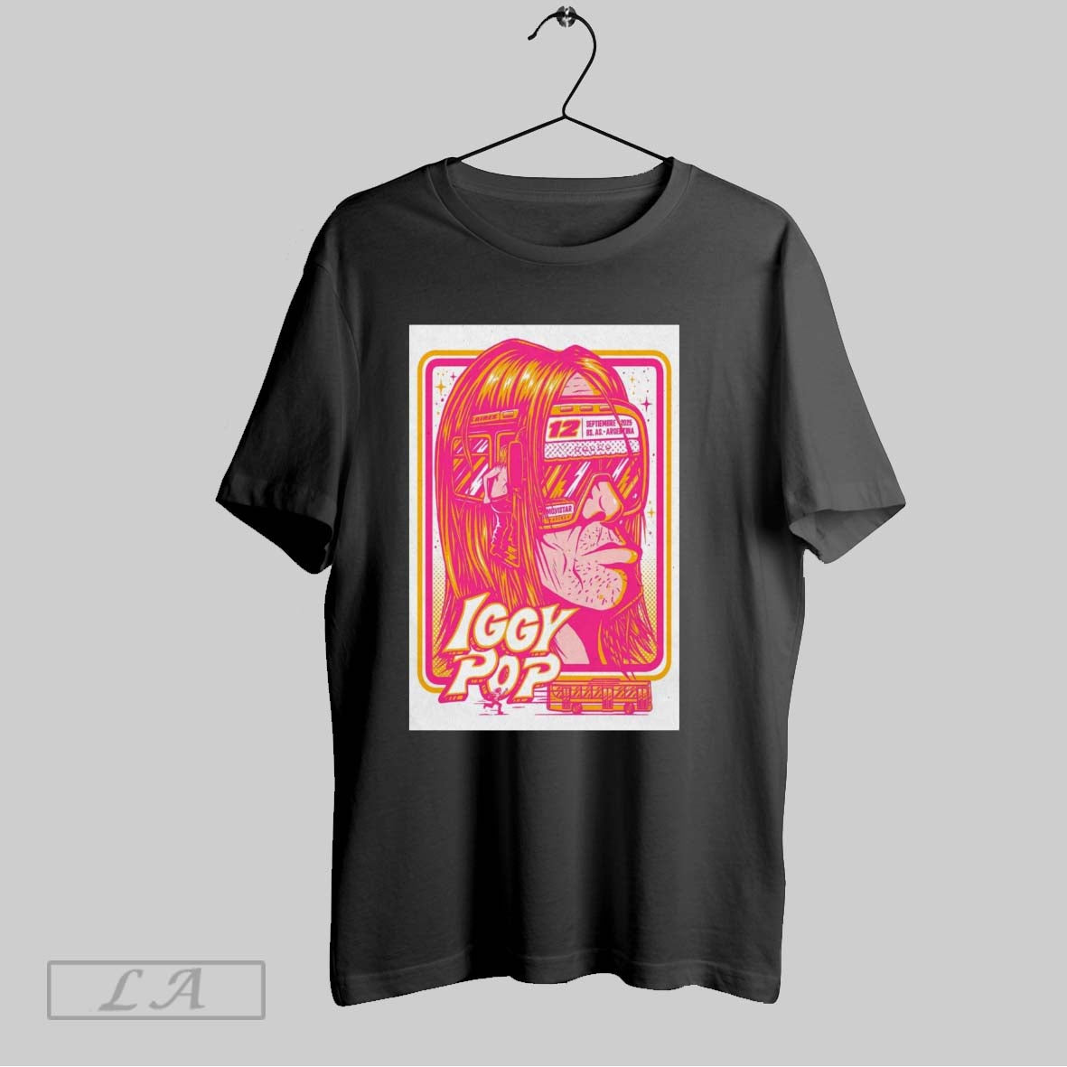 Original Poster Iggy Pop Buenos Aires Argentina September 12 2025 Art Unisex T-shirt, Sweatshirt, Hoodie, Long Sleeve Tee - T-Shirt, Sweatshirt, Hoodie