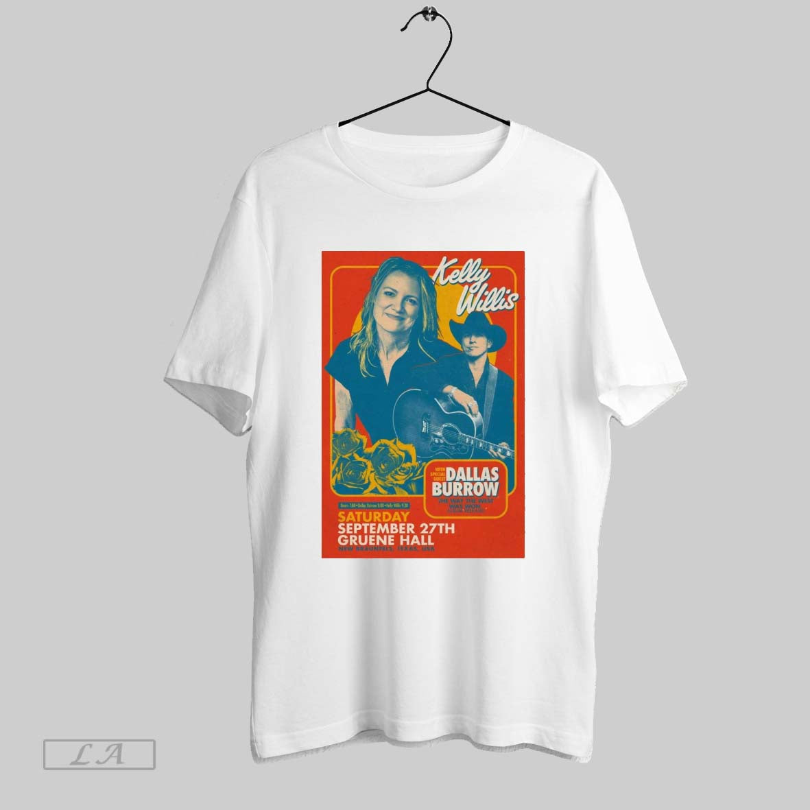 Original Poster Kelly Willis Gruene Hall In New Braunfels Tx September 27 2025 Unisex T-shirt, Sweatshirt, Hoodie, Long Sleeve Tee - T-Shirt, Sweatshirt, Hoodie