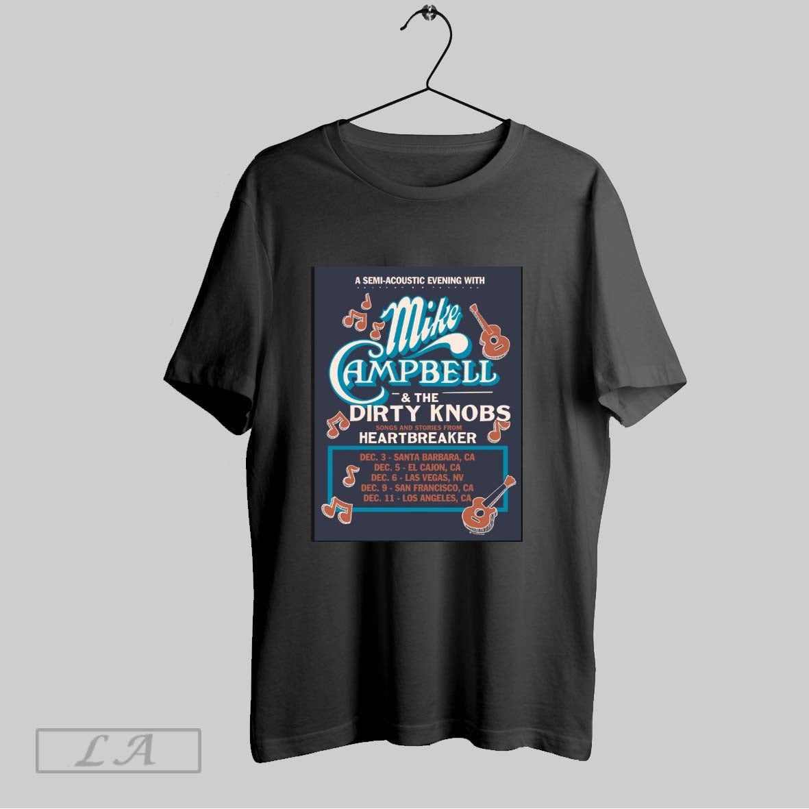 Original Poster Mike Campbell The Dirty Knobs Heartbreaker December 3 11 2025 Unisex T-shirt, Sweatshirt, Hoodie, Long Sleeve Tee - T-Shirt, Sweatshirt, Hoodie