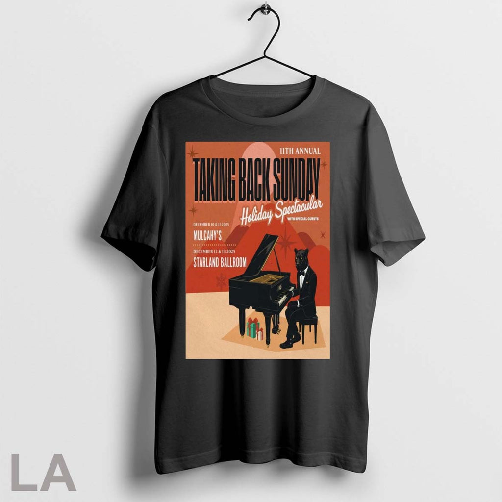Original Poster Taking Back Sunday Tour December 2025 11th Annual Holiday Spectacular New Unisex T-shirt, Sweatshirt, Hoodie, Long Sleeve Tee - T-Shirt, Sweatshirt, Hoodie