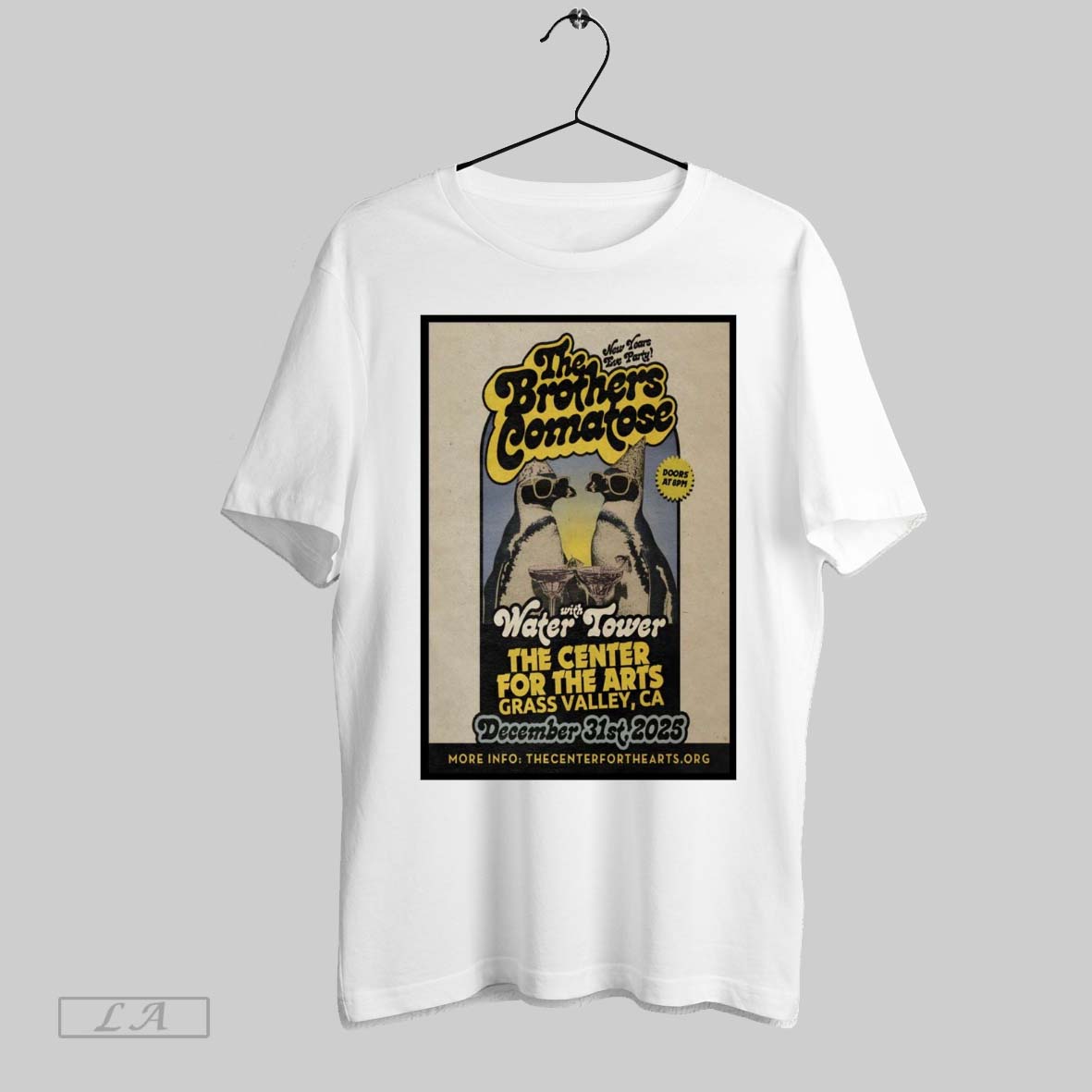 Original Poster The Brothers Comatose New Year Eve Party December 31 2025 Grass Valley Ca Unisex T-shirt, Sweatshirt, Hoodie, Long Sleeve Tee - T-Shirt, Sweatshirt, Hoodie