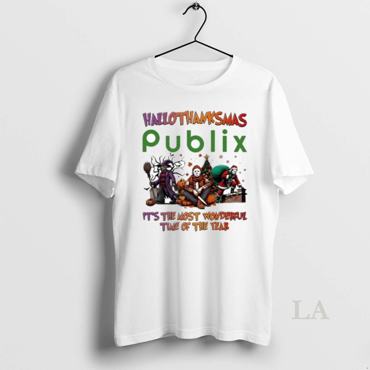 Original Publix Horror Film Hallothanksmas Its The Most Wonderful Time Of The Year Unisex T-shirt, Sweatshirt, Hoodie, Long Sleeve Tee - T-Shirt, Sweatshirt, Hoodie