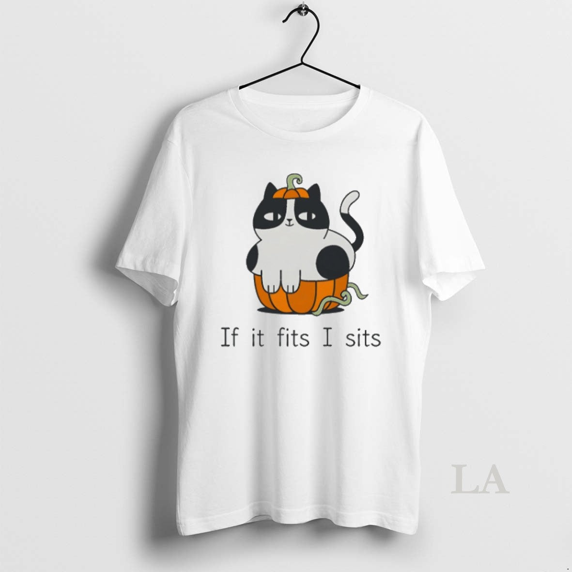 Original Pumpkin Cat If It Fits I Sits Halloween Unisex T-shirt, Sweatshirt, Hoodie, Long Sleeve Tee - T-Shirt, Sweatshirt, Hoodie