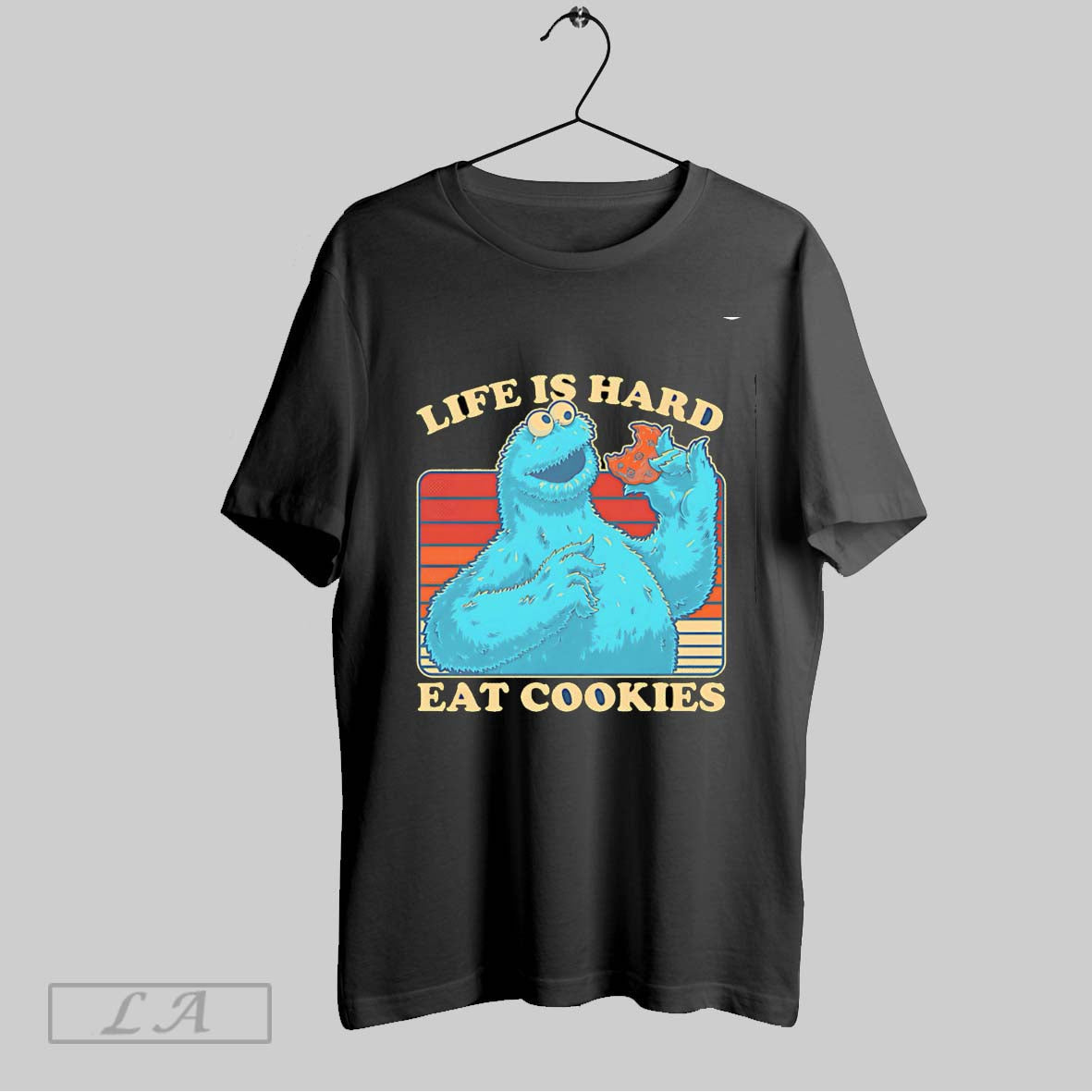 Original Puppet Life Is Hard Eat Cookies Unisex T-shirt, Sweatshirt, Hoodie, Long Sleeve Tee - T-Shirt, Sweatshirt, Hoodie