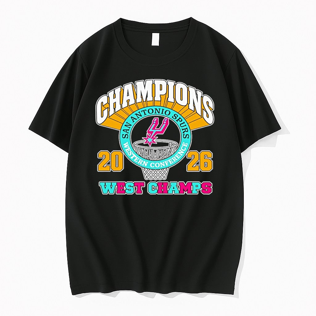 Original Retro San Antonio Spurs Basketball 2026 Spurs Western Conference Tshirts Unisex T-shirt, Sweatshirt, Hoodie, Long Sleeve Tee - T-Shirt, Sweatshirt, Hoodie