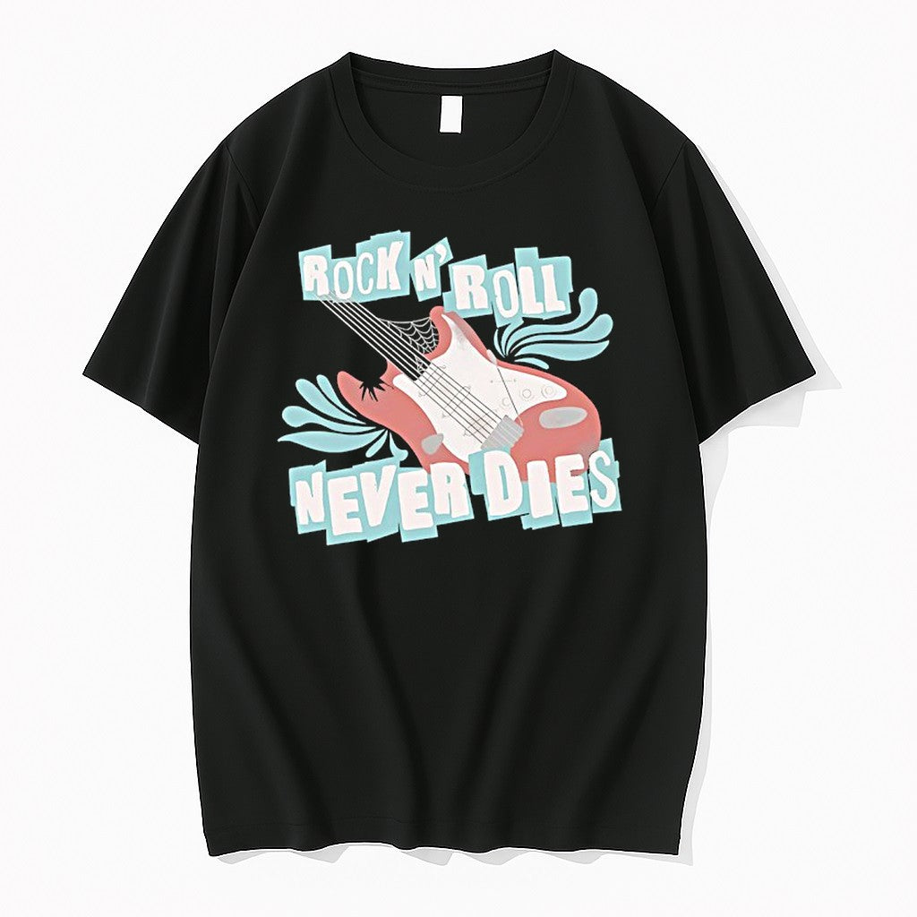 Original Rock N Roll Never Dies Electric Guitar Vintage Music Tshirts Jpg Unisex T-shirt, Sweatshirt, Hoodie, Long Sleeve Tee - T-Shirt, Sweatshirt, Hoodie