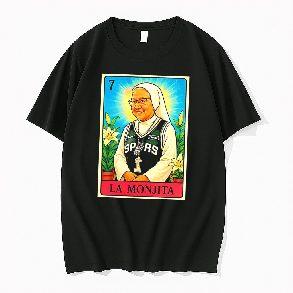 Original San Antonio Spurs Monk La Monjita Cards Tee Tshirts Jpg Unisex T-shirt, Sweatshirt, Hoodie, Long Sleeve Tee - T-Shirt, Sweatshirt, Hoodie
