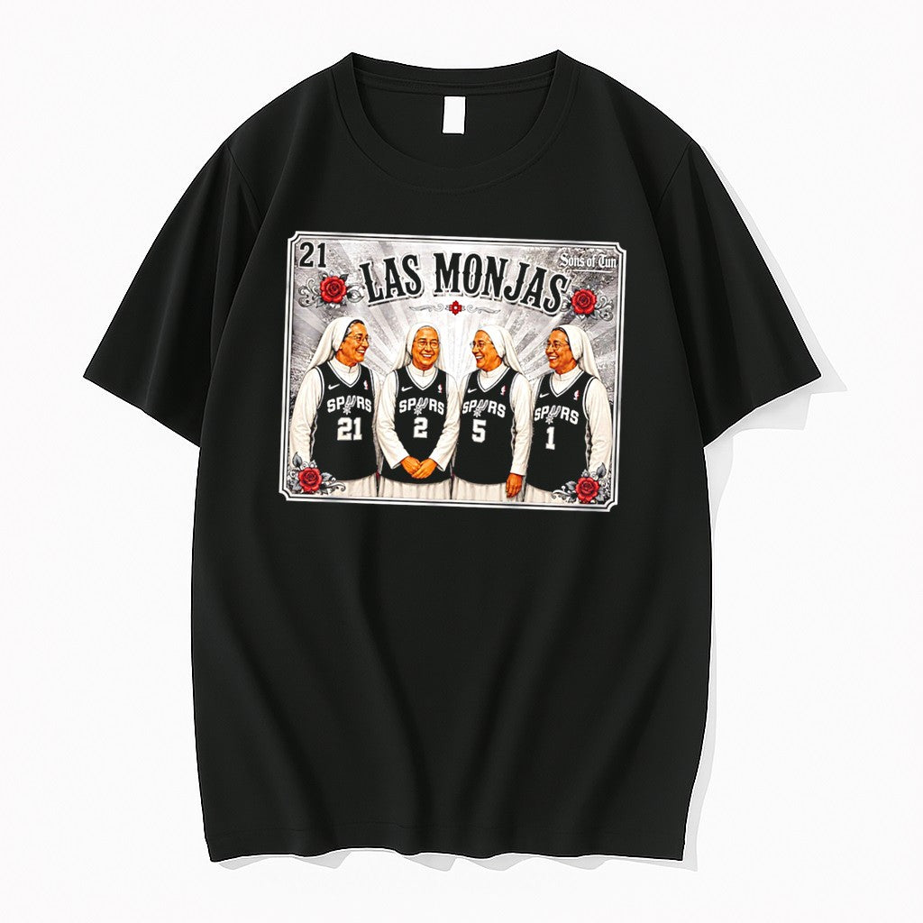 Original San Antonio Spurs Monk Las Monjas Go Spurs Go Graphic Tee Tshirts Jpg Unisex T-shirt, Sweatshirt, Hoodie, Long Sleeve Tee - T-Shirt, Sweatshirt, Hoodie