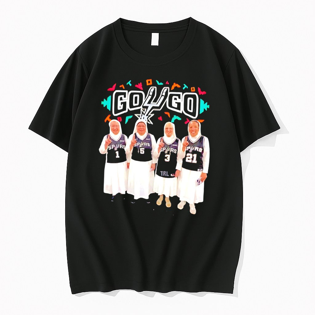 Original San Antonio Spurs Monk Go Spurs Go Graphic Tee Tshirts Jpg Unisex T-shirt, Sweatshirt, Hoodie, Long Sleeve Tee - T-Shirt, Sweatshirt, Hoodie