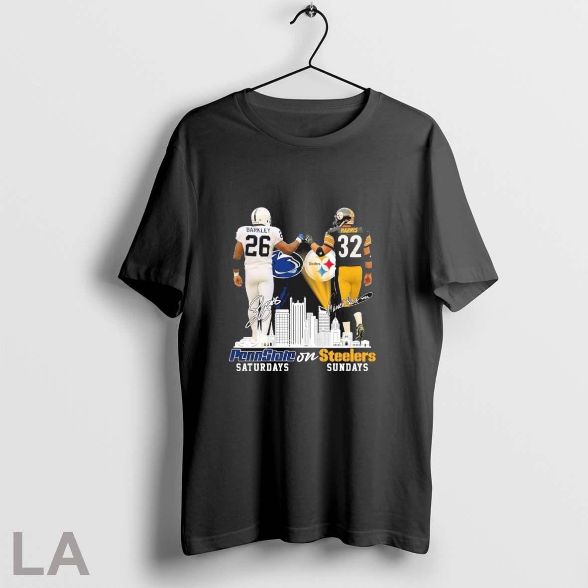 Original Saquon Barkley Penn State On Saturdays And Franco Harris Steelers On Sundays Unisex T-shirt, Sweatshirt, Hoodie, Long Sleeve Tee - T-Shirt, Sweatshirt, Hoodie