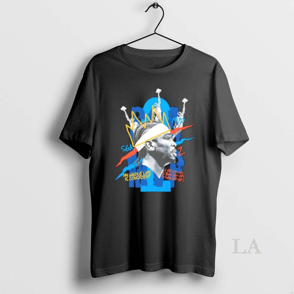 Original Shai Gilgeous Alexander Oklahoma City Thunder Mvp My Whole Life Is Consistent Unisex T-shirt, Sweatshirt, Hoodie, Long Sleeve Tee - T-Shirt, Sweatshirt, Hoodie
