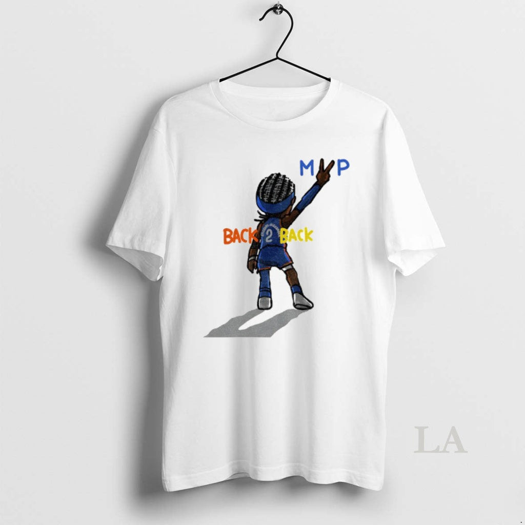 Original Shai Gilgeous Alexander Cartoon Caricature Oklahoma City Thunder Basketball Mvp Back 2 Back - T-Shirt, Sweatshirt, Hoodie