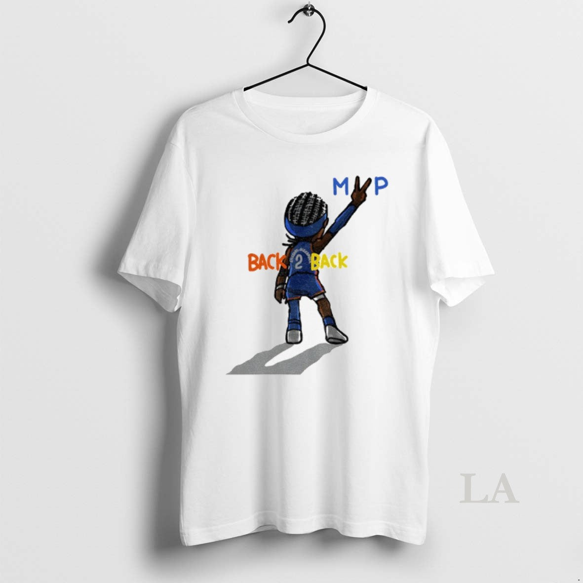 Original Shai Gilgeous Alexander Cartoon Caricature Oklahoma City Thunder Basketball Mvp Back 2 Back - T-Shirt, Sweatshirt, Hoodie