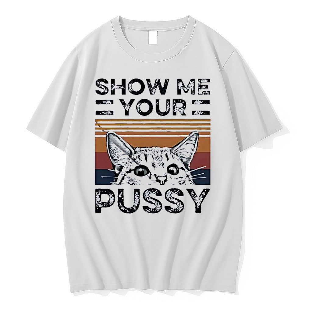 Original Show Me Your Pussy Cat White Tshirts Jpg Unisex T-shirt, Sweatshirt, Hoodie, Long Sleeve Tee - T-Shirt, Sweatshirt, Hoodie