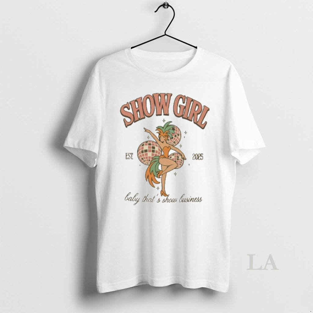 Original Showgirl Baby Thats Show Business Est 2025 Disco Unisex T-shirt, Sweatshirt, Hoodie, Long Sleeve Tee - T-Shirt, Sweatshirt, Hoodie