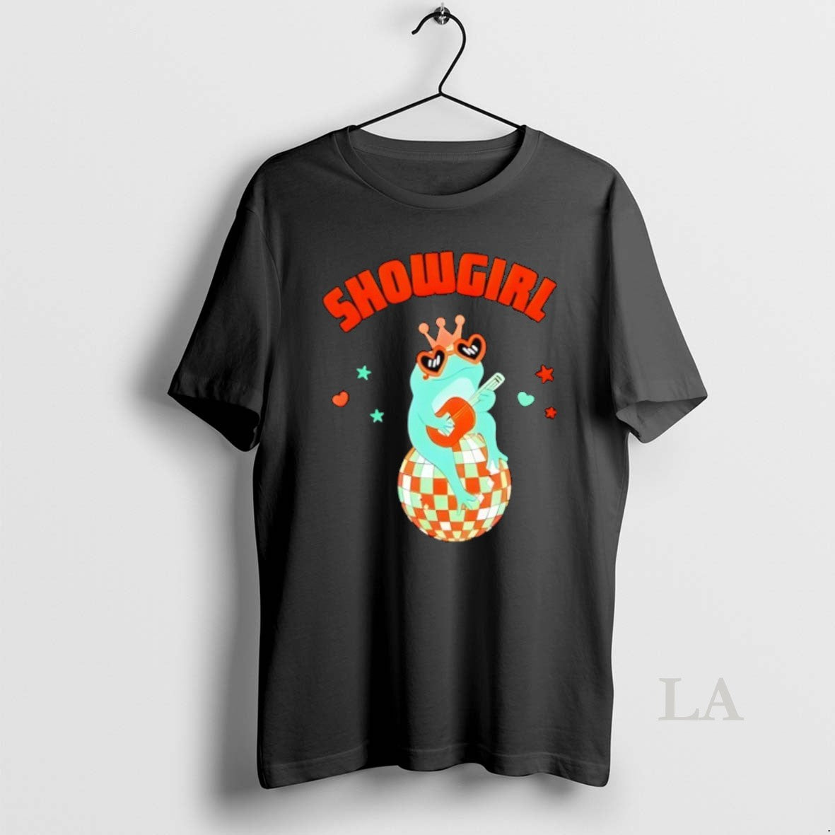 Original Showgirl Frog Playing Guitar On A Mirror Ball Unisex T-shirt, Sweatshirt, Hoodie, Long Sleeve Tee - T-Shirt, Sweatshirt, Hoodie