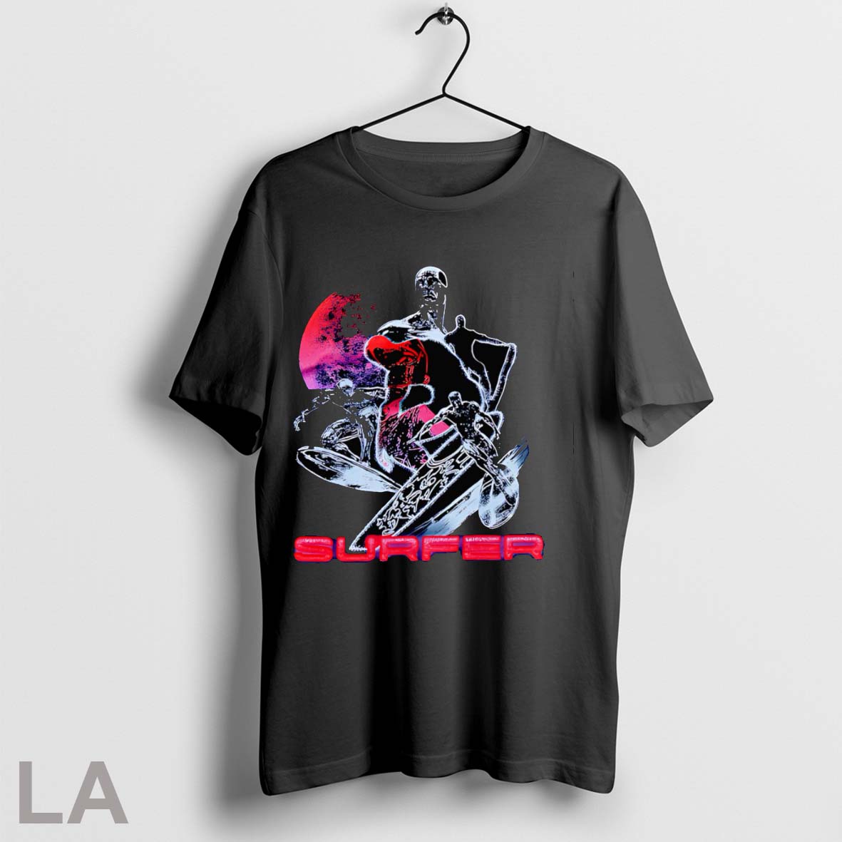 Original Silver Surfer Red Moon Graphic Unisex T-shirt, Sweatshirt, Hoodie, Long Sleeve Tee - T-Shirt, Sweatshirt, Hoodie
