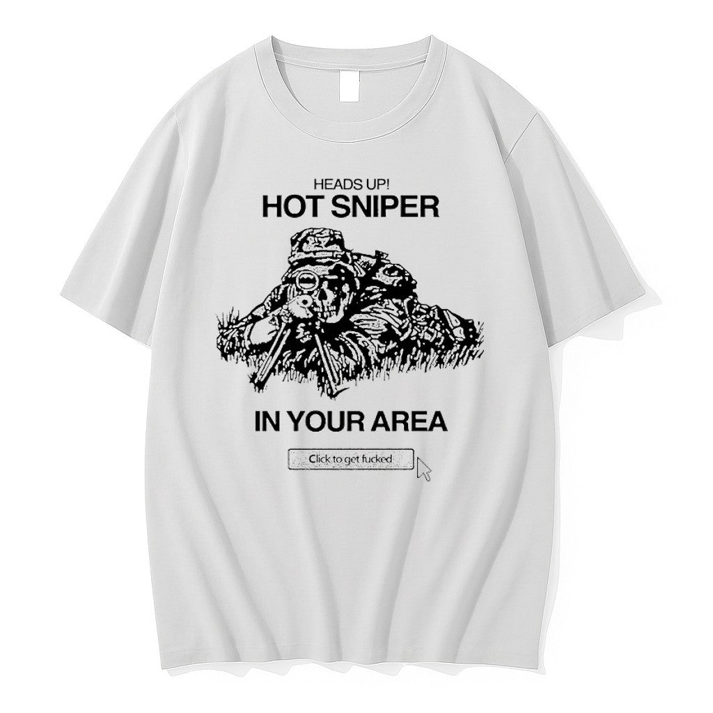 Original Skeleton Geads Up Hot Sniper In Your Area Click To Get Fucked Tshirts Unisex T-shirt, Sweatshirt, Hoodie, Long Sleeve Tee - T-Shirt, Sweatshirt, Hoodie
