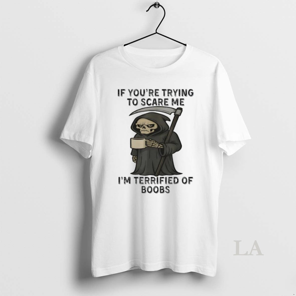 Original Skeleton If Youre Trying To Scare Me Im Terrified Of Boobs Unisex T-shirt, Sweatshirt, Hoodie, Long Sleeve Tee - T-Shirt, Sweatshirt, Hoodie