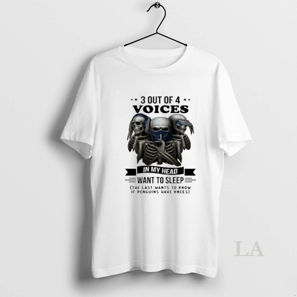 Original Skull 3 Out Of 4 Voices In My Head Want To Sleep Unisex T-shirt, Sweatshirt, Hoodie, Long Sleeve Tee - T-Shirt, Sweatshirt, Hoodie