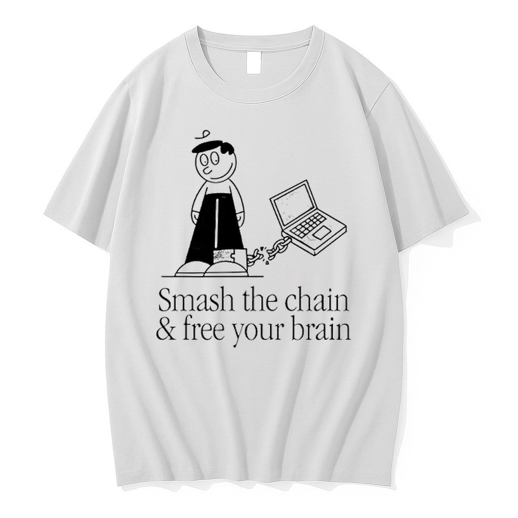 Original Smash The Chain And Free Your Brain Tshirts Jpg Unisex T-shirt, Sweatshirt, Hoodie, Long Sleeve Tee - T-Shirt, Sweatshirt, Hoodie