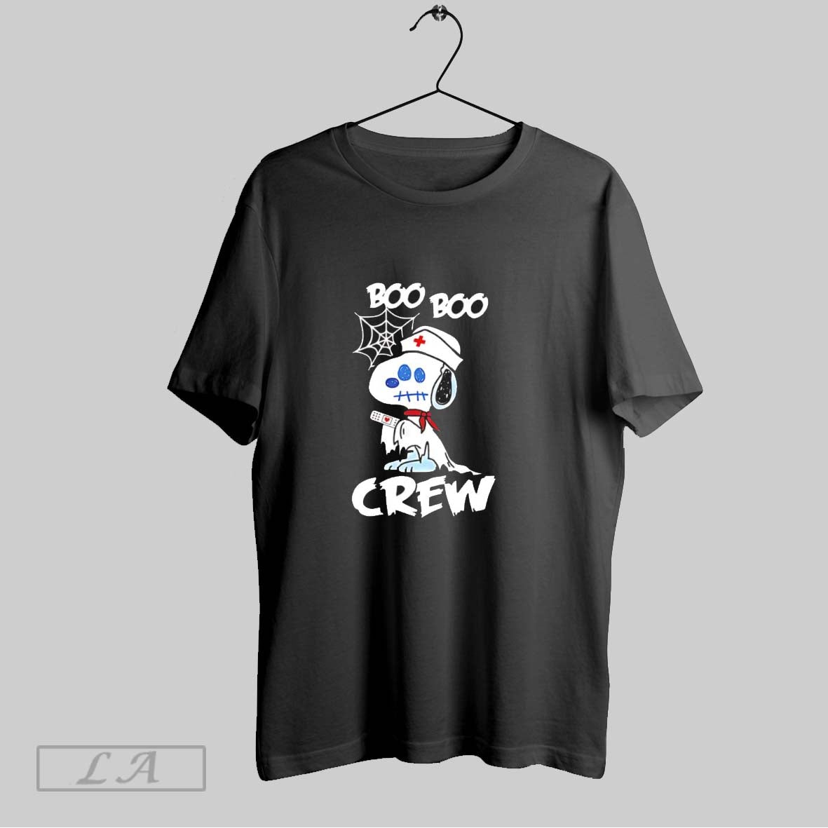 Original Snooy The Peanuts X Boo Boo Crew Nurse Ghost Halloween Cartoon Unisex T-shirt, Sweatshirt, Hoodie, Long Sleeve Tee - T-Shirt, Sweatshirt, Hoodie