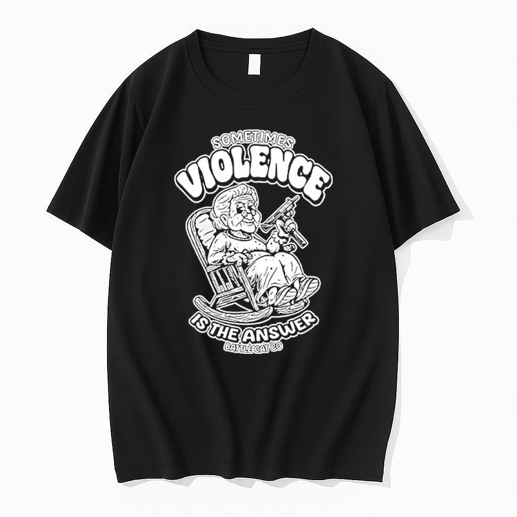 Original Sometimes Violence Is The Answer Funny Grandma With Gun Tshirts Jpg Unisex T-shirt, Sweatshirt, Hoodie, Long Sleeve Tee - T-Shirt, Sweatshirt, Hoodie