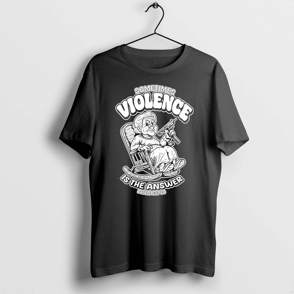Original Sometimes Violence Is The Answer Grandma Tee Tshirts Jpg Unisex T-shirt, Sweatshirt, Hoodie, Long Sleeve Tee - T-Shirt, Sweatshirt, Hoodie