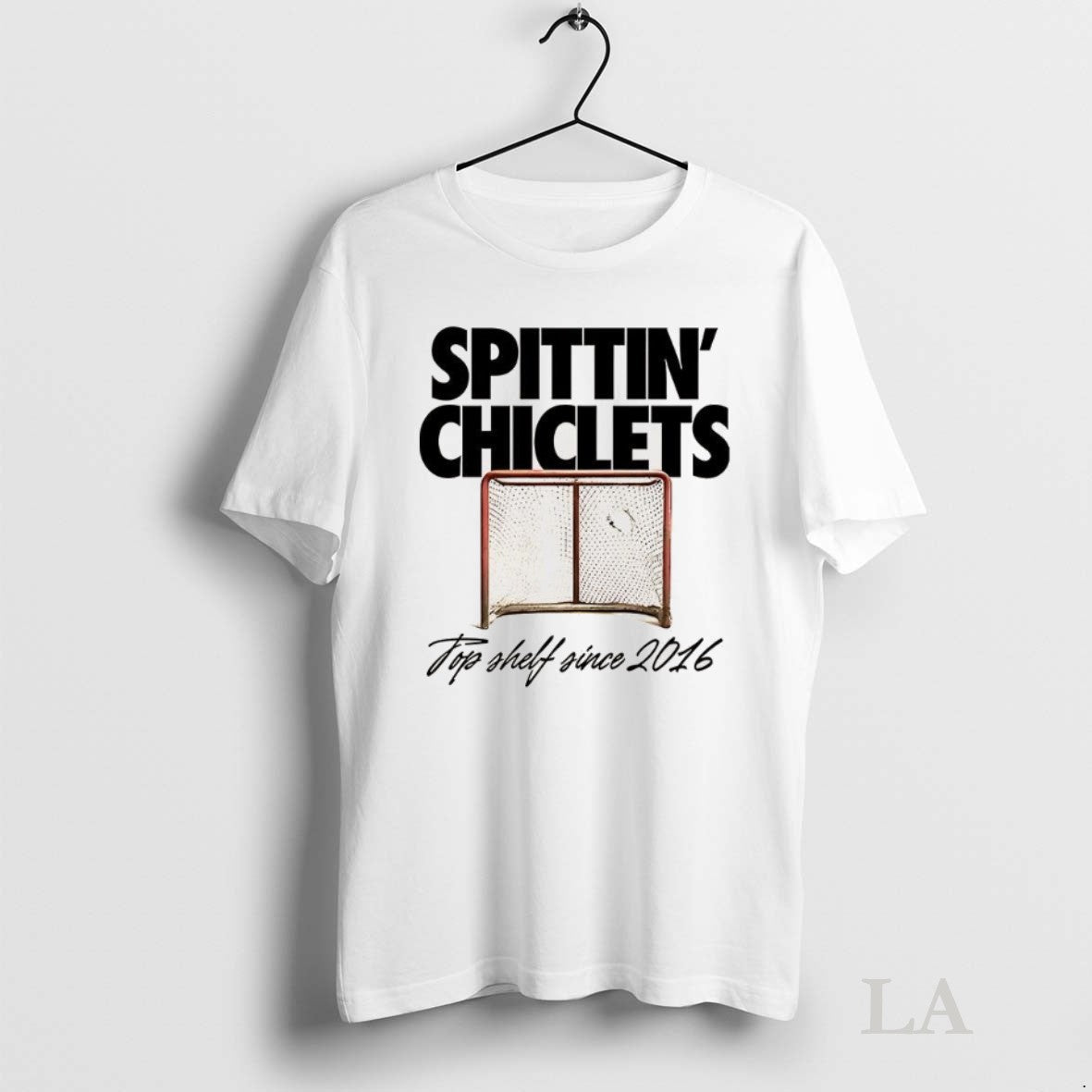 Original Spittin Chiclets Top Shelf Since 2016 Hockey Goal Unisex T-shirt, Sweatshirt, Hoodie, Long Sleeve Tee - T-Shirt, Sweatshirt, Hoodie