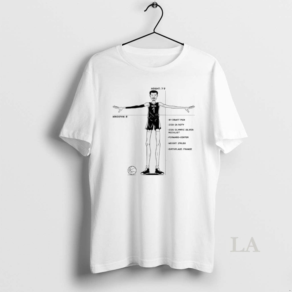 Original Spurs Victor Wembanyama 1 Draft Pick 2023 24 Roty Caricature Unisex T-shirt, Sweatshirt, Hoodie, Long Sleeve Tee - T-Shirt, Sweatshirt, Hoodie