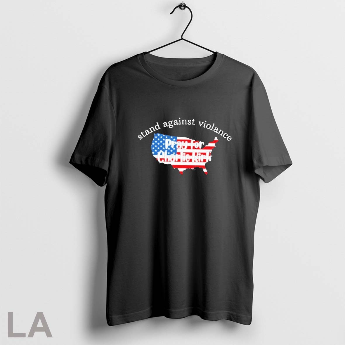 Original Stand Against Violence Pray For Charlie Kirk Unisex T-shirt, Sweatshirt, Hoodie, Long Sleeve Tee - T-Shirt, Sweatshirt, Hoodie