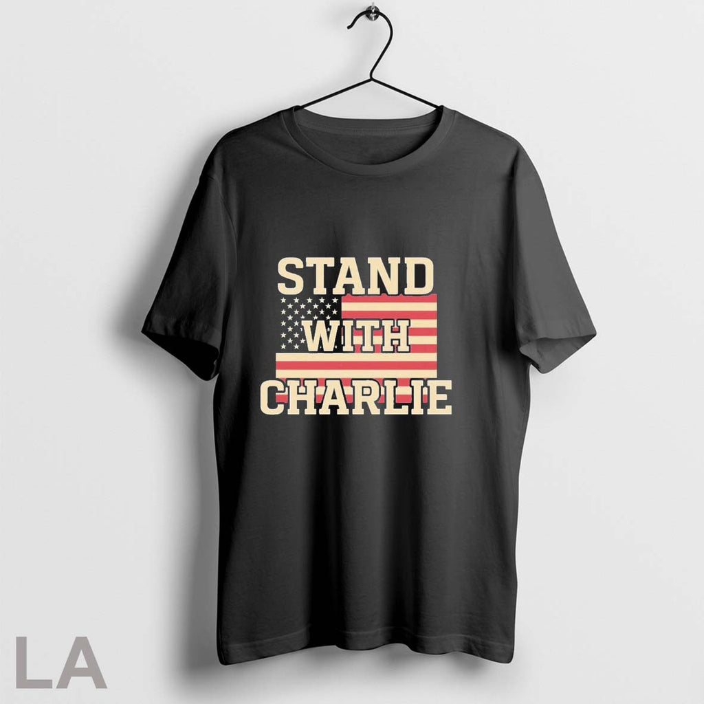Original Stand With Charlie Kirk Unisex T-shirt, Sweatshirt, Hoodie, Long Sleeve Tee - T-Shirt, Sweatshirt, Hoodie