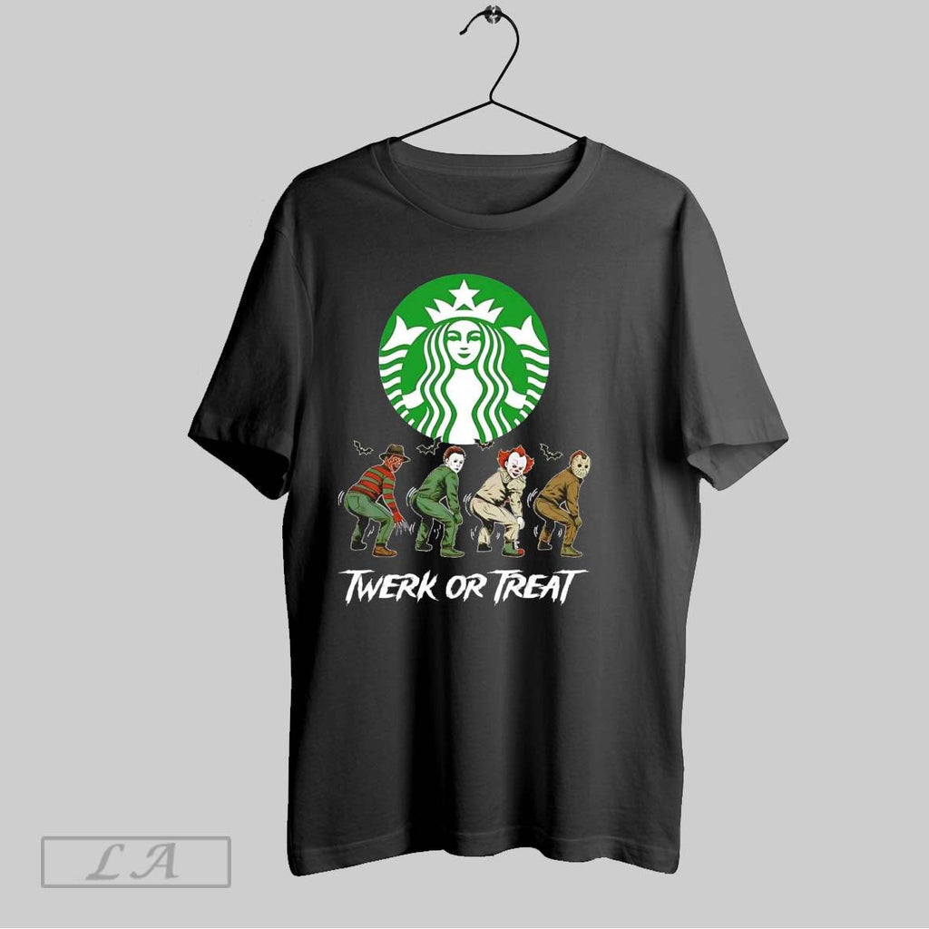 Original Starbucks Twerk Or Treat Halloween Character Unisex T-shirt, Sweatshirt, Hoodie, Long Sleeve Tee - T-Shirt, Sweatshirt, Hoodie