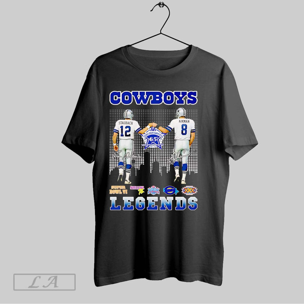 Original Staubach And Aikman Cowboys Legends Signature Unisex T-shirt, Sweatshirt, Hoodie, Long Sleeve Tee - T-Shirt, Sweatshirt, Hoodie