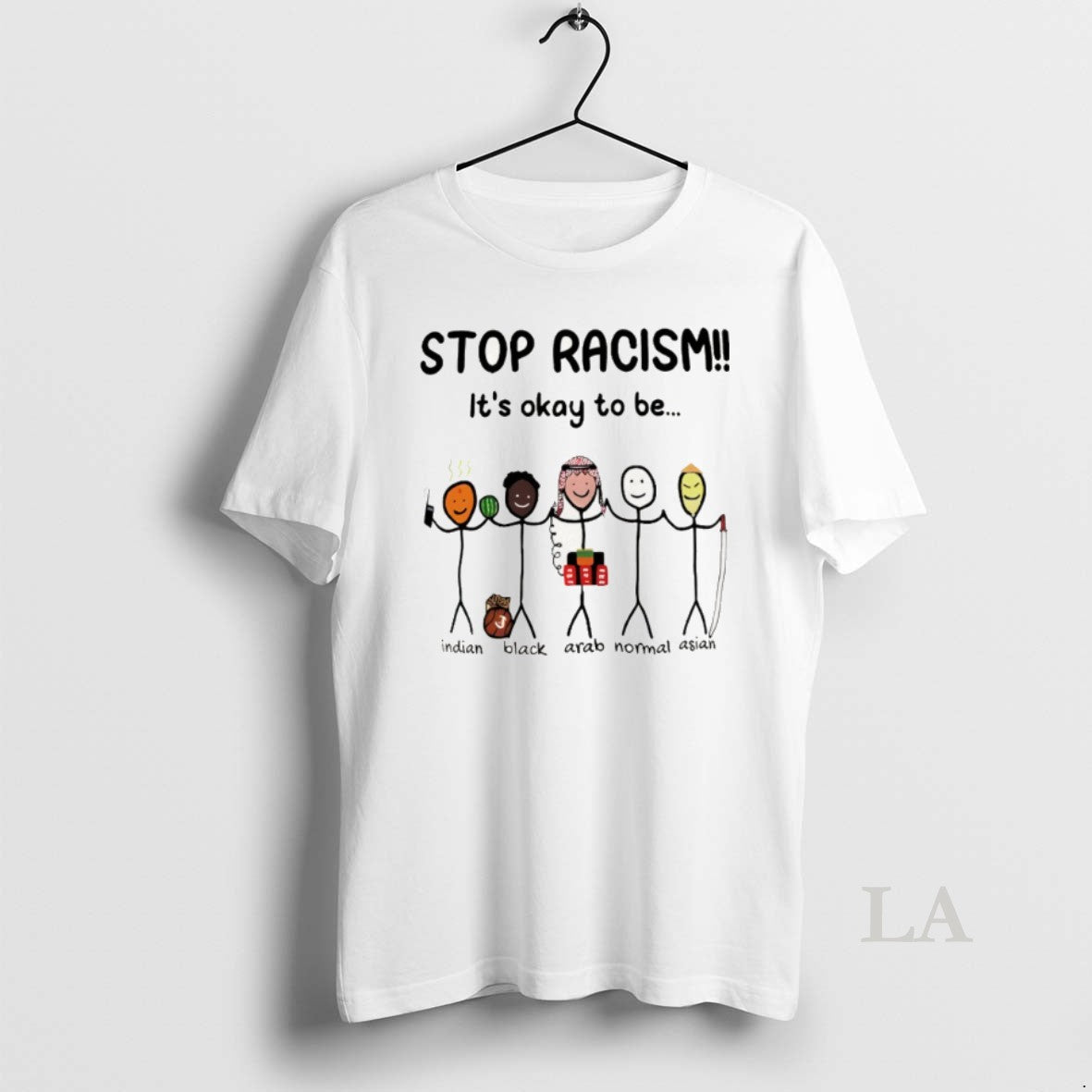 Original Stop Racism Its Okay To Be Different Indian Black Arab Normal Asian Unisex T-shirt, Sweatshirt, Hoodie, Long Sleeve Tee - T-Shirt, Sweatshirt, Hoodie